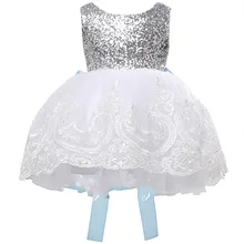 Европейские и американские платья принцессы для малышей платье с блестками и большим бантом детское кольцо волшебный цветок платье для девочек