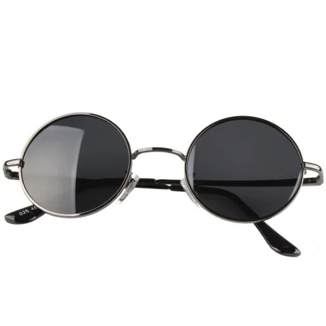 JAXIN, Ретро стиль, поляризационные круглые солнцезащитные очки, мужские, черные, классические, солнцезащитные очки, женские, фирменный дизайн, для путешествий, металлическая оправа, очки, UV400 okulary - Цвет линз: Серый