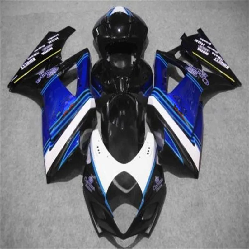 Мотоциклетный вставной обтекатель комплект для SUZUKI GSXR1000 07 08 GSX-R GSXR 1000 K7 2007 2008 gsxr1000 черно-голубые обтекатели комплект