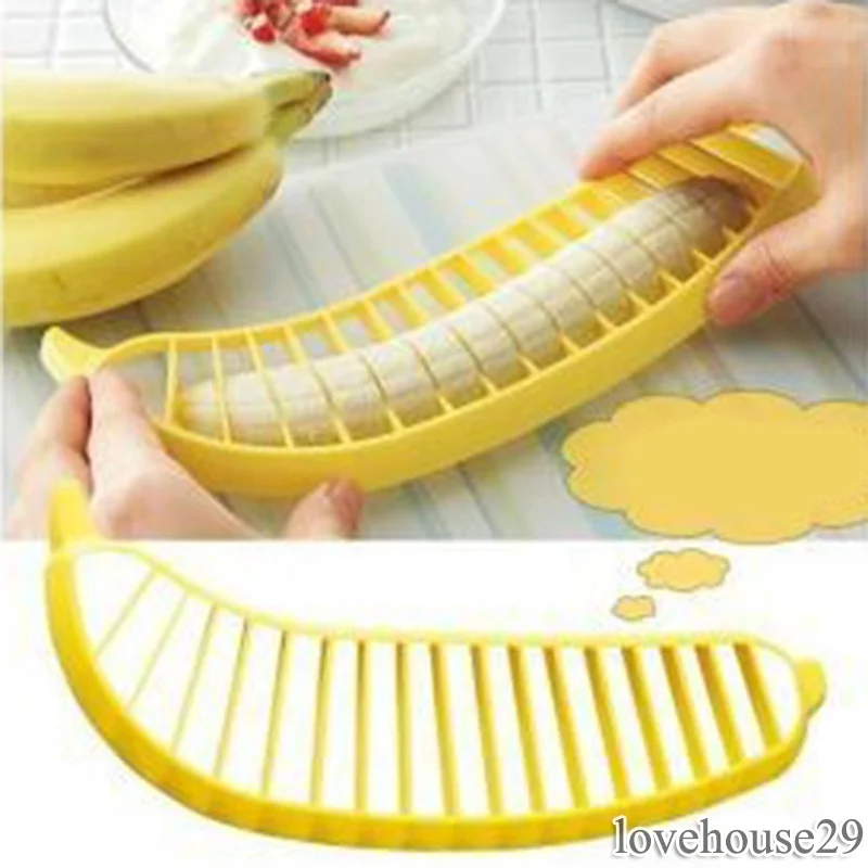 

Urijk Salad Maker Cooking Tool Creative Kitchen Supplies Fruit Vegetable Tools Kitchen Gadgets Plastic Banana Slicer Cutter