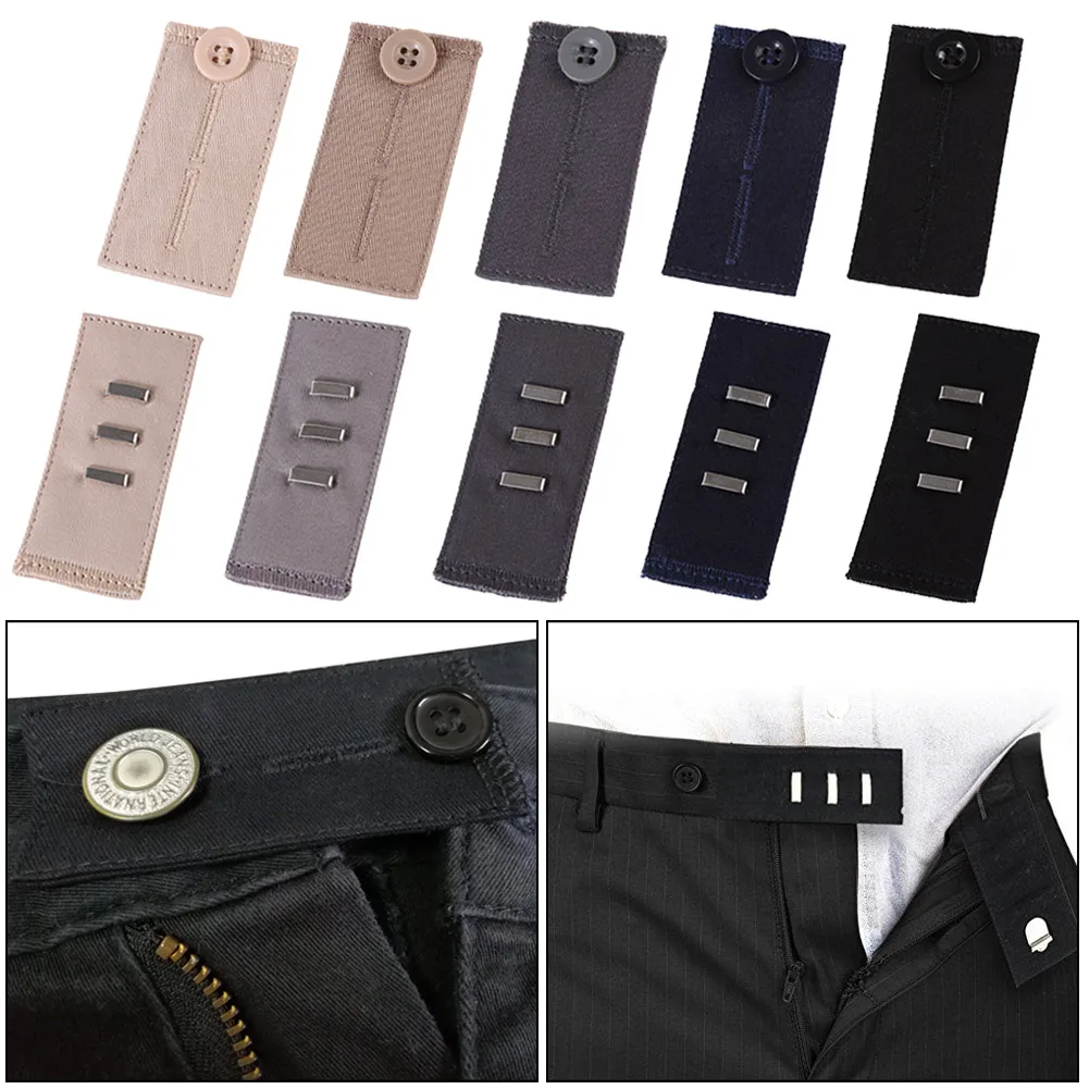 2PCS Waist Extender Metal Button For Skirt Pants Jeans Trousers Belt Waistbands 