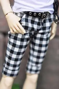 

[wamami] 792# Black&White Plaid Middle Trousers/Pants For SD DOD 1/3 BJD Dollfie