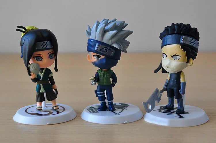 6pcs/lot 7cm Japan Jump Comics Naruto Action Figures Kakashi Sakura Sasuke Itachi Obito Gaara PVC Toys Model Figurine