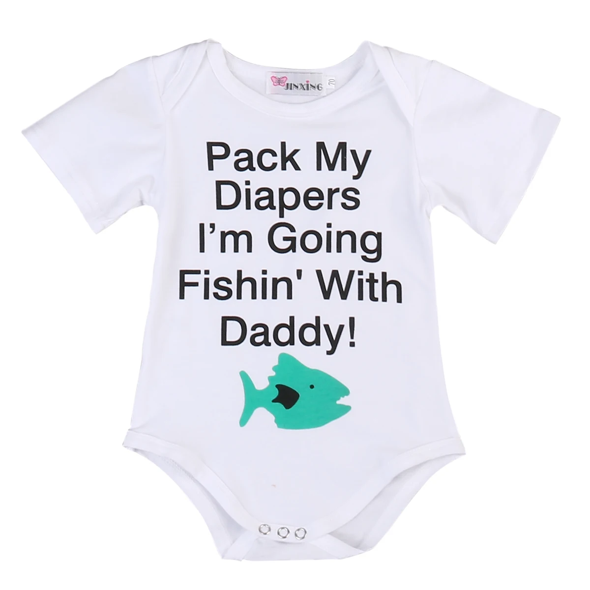 Cute Newborn Baby Girl Boy Clothing Fish with Daddy Cotton Clothes