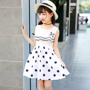 

Toddler kid baby Girls Summer Princess Dress Kids Baby Party Sleeveless party Dresses Vestido Infantil 5-15 Years