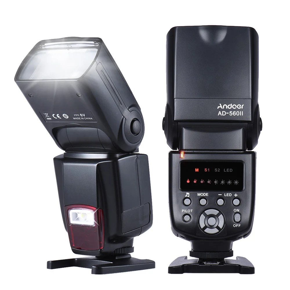 Andoer AD-560 II универсальная вспышка Speedlite Speedlight w/беспроводной триггер вспышки для Canon Nikon Olympus Pentax DSLR камеры вспышки