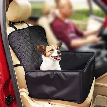 

Travel Front Seat Kennel Cover for Pet,Waterproof Non-Slip with Anchors Dog Seat Cover,for Cars Trucks and SUVs Black