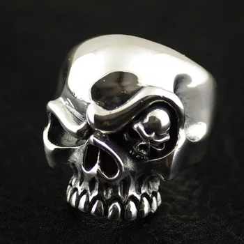 

Male thai silver ring Evil skull ring