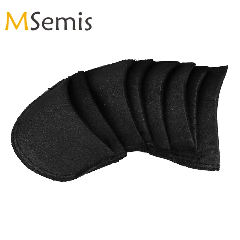 

4 Pairs Soft Covered Set-in Shoulder Pads Sewing Padding Foam Pads For Blazer Jacket T-Shirt Sewing Push Up Clothes Accessories