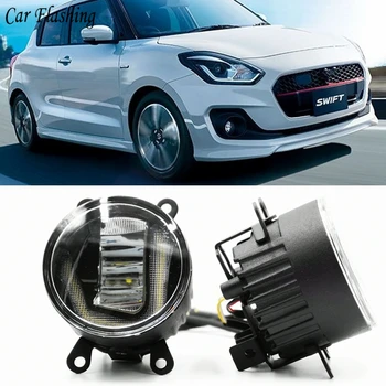 

3-IN-1 Functions LED DRL Daytime Running Light Car Projector Fog Lamp with yellow signal For Suzuki Swift 2005 - 2016 2017 2018