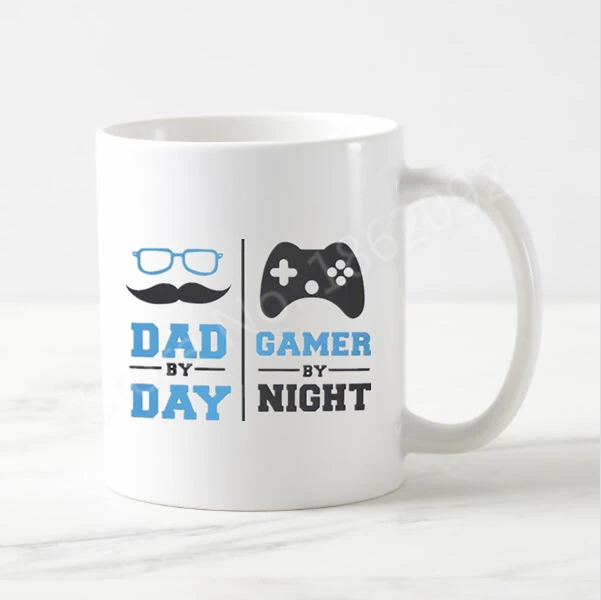 

Funny Gaming Dad Gifts Novelty Dad By Day Gamer By Night Coffee Beer Mug Tea Cup Creative Game Father Day Gift Humor Daddy Cups