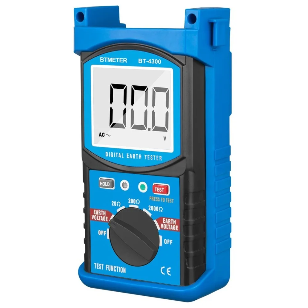 

HP-4300 Resistance Tester LCD Digital Earth Ground Resistance Tester Megohm Meter Megger Megohmmeter DC0~200V Voltmeter