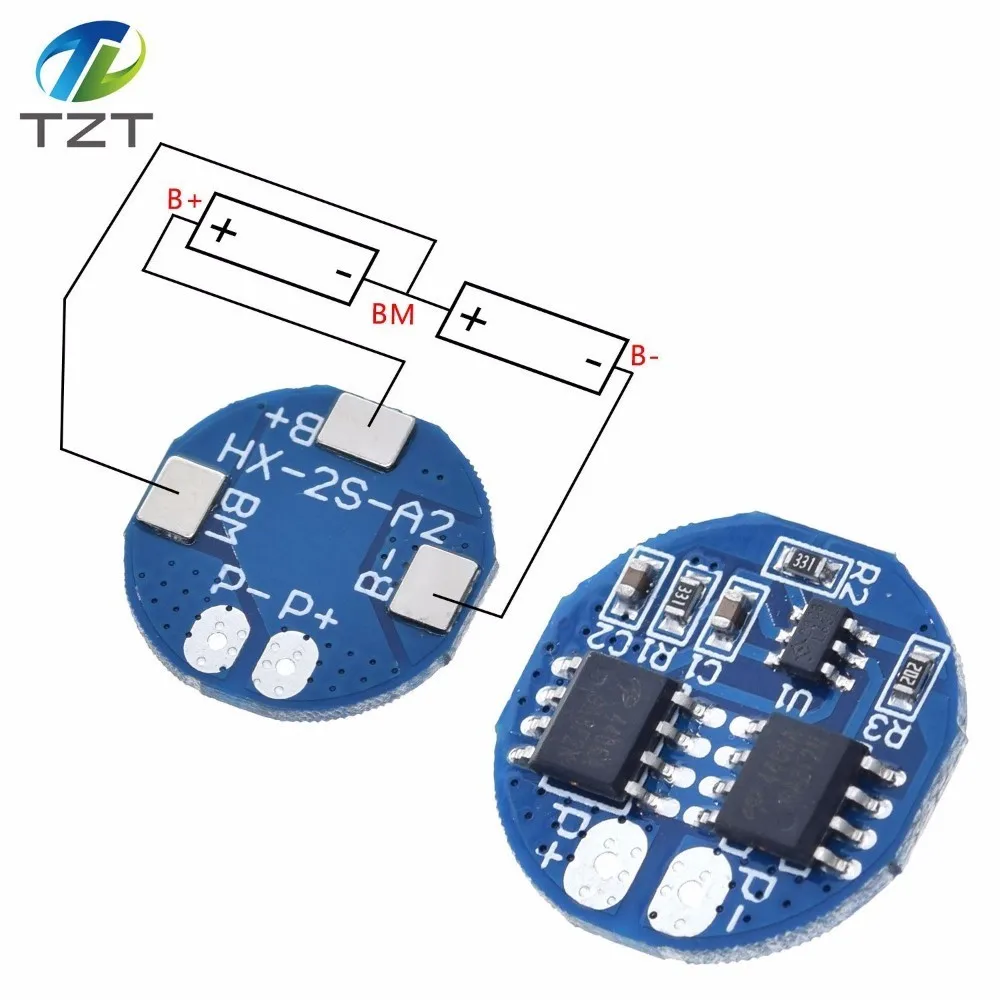 

2S 5A Li-ion Lithium Battery 7.4v 8.4V 18650 Charger Protection Board bms pcm for li-ion lipo battery cell pack