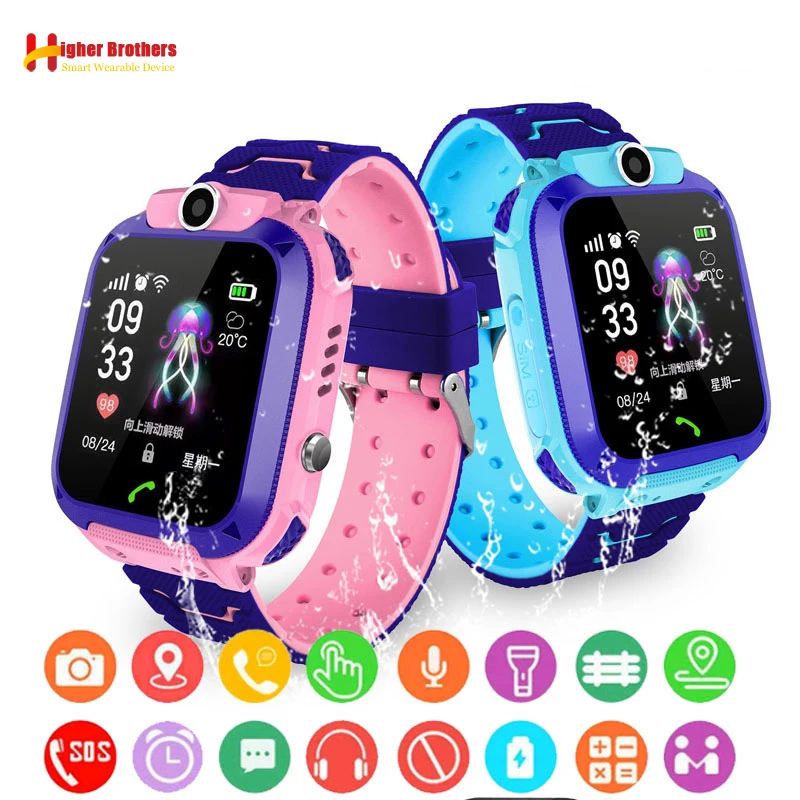 

IP67 Waterproof Smart GPRS LBS Tracker Locator Finder Kids Baby SOS Call Remote Monitor Camera Alarm Anti-lost Watch Wristwatch