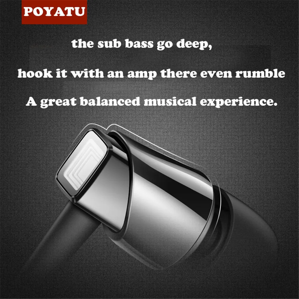 Earphone POYATU In Ear Headset HIFI Super Bass Earphones fone de ouvido Ceramics Headset auriculares audifonos BlackWhite   (4)