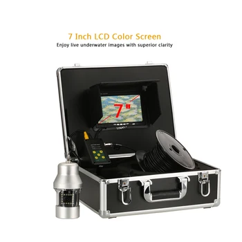

Lixada 20m/50m/100m Cable Camera Fish Finder 1000TVL Underwater Fishing Camera 18 LEDs 360 Degree Rotating 7 Inch LCD Monitor