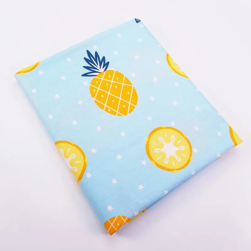 

Fruit Printing Cotton Fabric Cotton Patchwork Twill Fabric Pineapple Printed Breathable DIY Sewing Material For Handmade Crafts