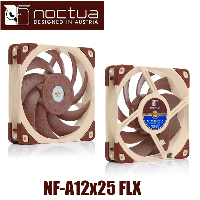 Noctua NF-A12x25 FLX 120x120x25 мм 3p pwm 2000 об/мин 12 см 120 мм PC чехол для компьютера Вентилятор охлаждения процессора кулер радиатор вентилятор