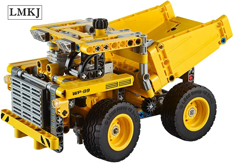 

Decool 3363 TECHNIC 2 In 1 Mining Trucks Wheeled Bulldozer Assemble Building Blocks Bricks Toy Compatible with Legoingly 42035