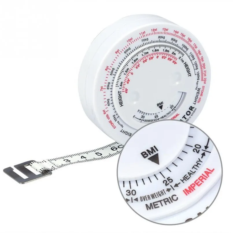 Body Mass Measuring Tape w BMI Calculator - Fitness Weight Loss Muscle Fat Test #4l19 (7)