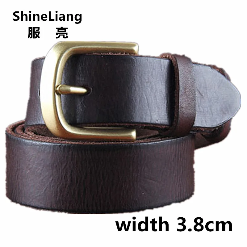 

Men belt Cowhide Genuine Leather brand Strap male pin buckle fancy vintage jeans strap male cintos Designers high qualityfashion