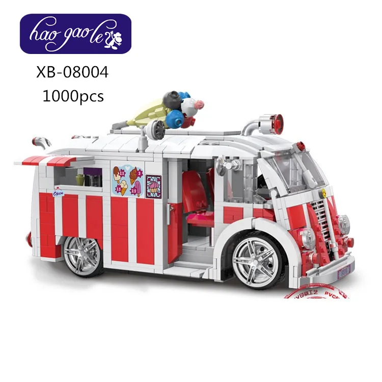 

XB 08004 1000Pcs Genuine Technic Series Building Blocks Bricks The Ice Cream Car Set Children Educational Toys Model Gifts