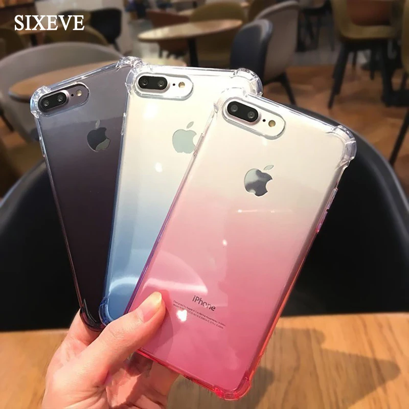 

SIXEVE Lovely Crystal Case For iPhone X 8 7 6 6S Plus Clear TPU Shockproof Cover Phone Case For iPhone 6Plus 6SPlus 7Plus 8Plus