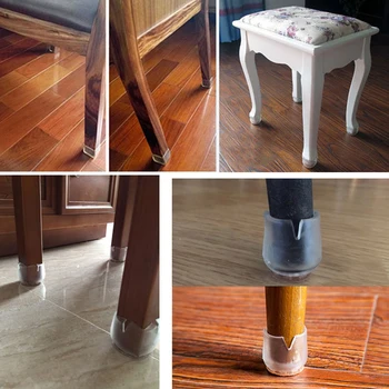 

30 Pieces For Round 17-21mm Chair Leg Caps Furniture Feet Protectors Clear Silicone Floor Protectors