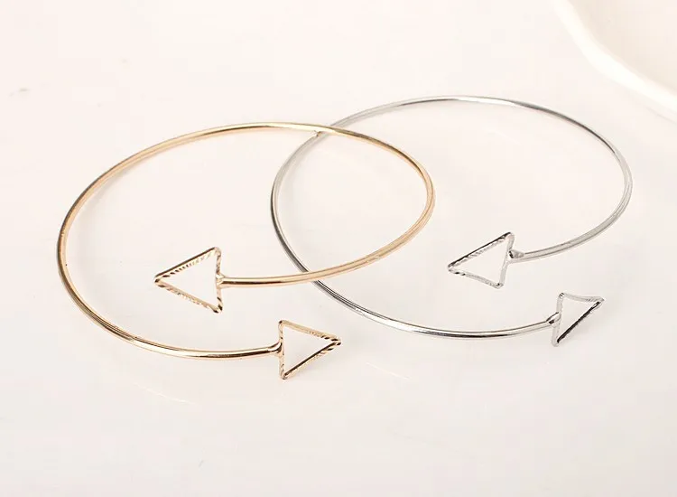 

European and American ornaments extremely simple fashion copper hollow triangle armband bracelet