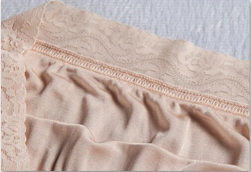 Women silk knitted lace decoration bust skirt silk slip basic underskirt half slip