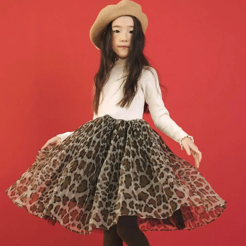 

2019 Spring New Baby Girls Princess Dress Leopard Thickened Plus Velvet Dress Children Kid Dress Mother and Daughter Dress,#3695