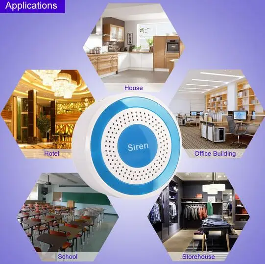 Высокое качество автономный Хост сигнализации 20 беспроводных зон защиты сирена голосовые подсказки быстрая вспышка стробоскоп