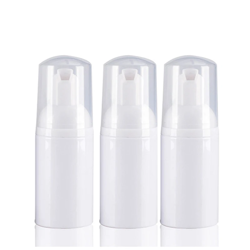 

25pcs/lot 30ml 1oz Empty White Transparent cosmetic facial Cleanser wash liquid soap Foam bottle