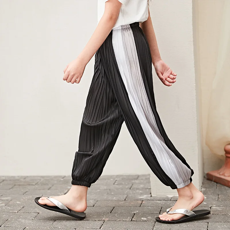 

2020 Baby Girls Cotton Long Striped Pants Trousers Toddler Casual Bottoms Clothing Baby Long Pants Children Clothing 10 12 Years