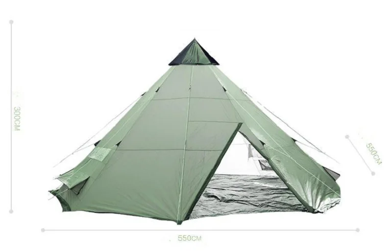 GRNTAMN Открытый Кемпинг 8-12 человек Негабаритных кемпинг оборудование непромокаемые мульти-человек большой тент палатка-Типи
