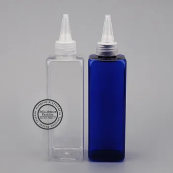 

250ml X 30pcs square empty plastic bottles container with screw caps , cosmetic packaging containers ,DIY E-jam PET bottle