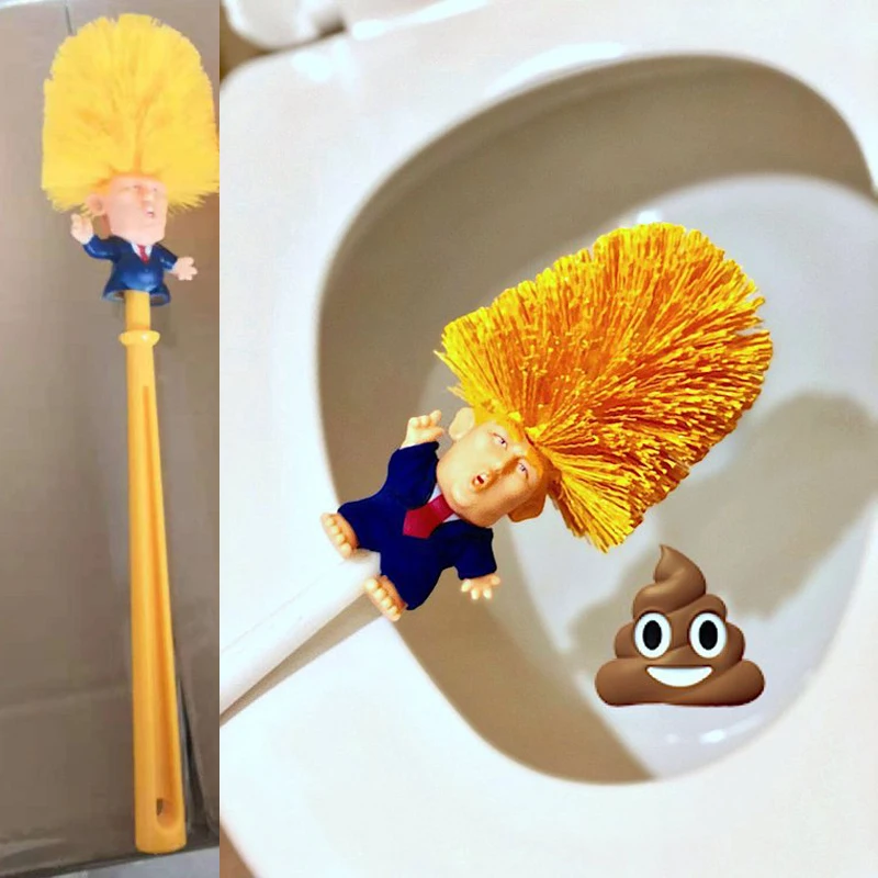 Donald Trump Toilet Brush Make Toilet Great Again Funny Gag Gift The