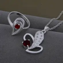 AS472 Hot 925 sterling silver Jewelry Sets Ring 621 + Necklace 998 /buyakmfa asyajkfa