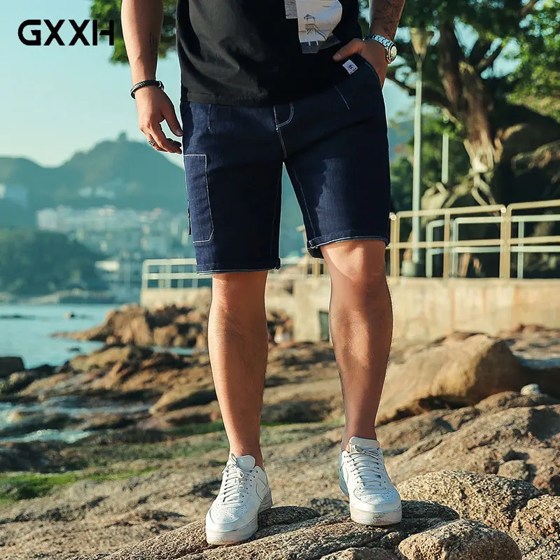 Прилив бренд большой Размеры Для мужчин джинсовые Штаны весной и летом свободные эластичный Досуг деним Штаны Размеры XL-3XL 4XL 5XL 6XL