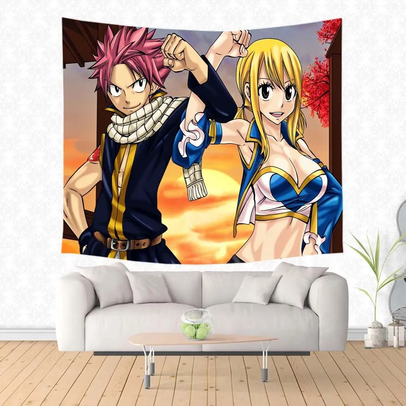 

Wall Hanging Tapestry Fairy Tail Pattern Sandy Beach Picnic Throw Rug Blanket Travel Sleeping Pad Camping Tent