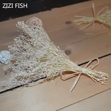 Zakka продуктовые натуральные растения сушеные цветы украшения Рождественская елка дисплей реквизит белый по всему небу Звезда модель здания