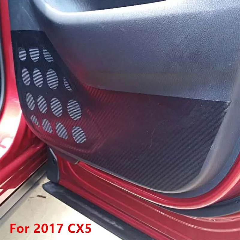 Для Mazda CX4 CX 5 CX-5 Axela Atenza автомобильный Стайлинг интерьерная наклейка боковая защита края коврик анти-удар двери коврики наклейка - Название цвета: Оранжевый