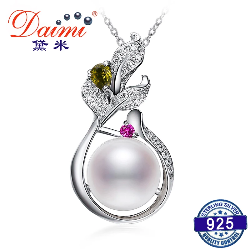 

DAIMI Pearl Pendant 9-10mm Big Freshwater Pearl Pendant 925 Silver Pendant 2017 New Luxury Pendant