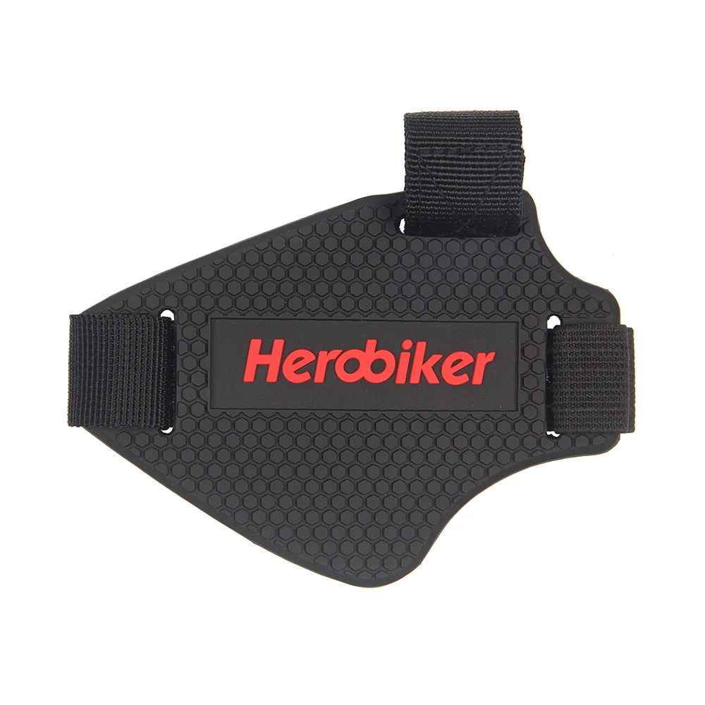 Herobiker износостойкой резиновой мотоцикл переключения передач Pad обувь для верховой езды потертости Mark протектор мотоциклетные сапоги крышки Shifter щитки - Цвет: Черный