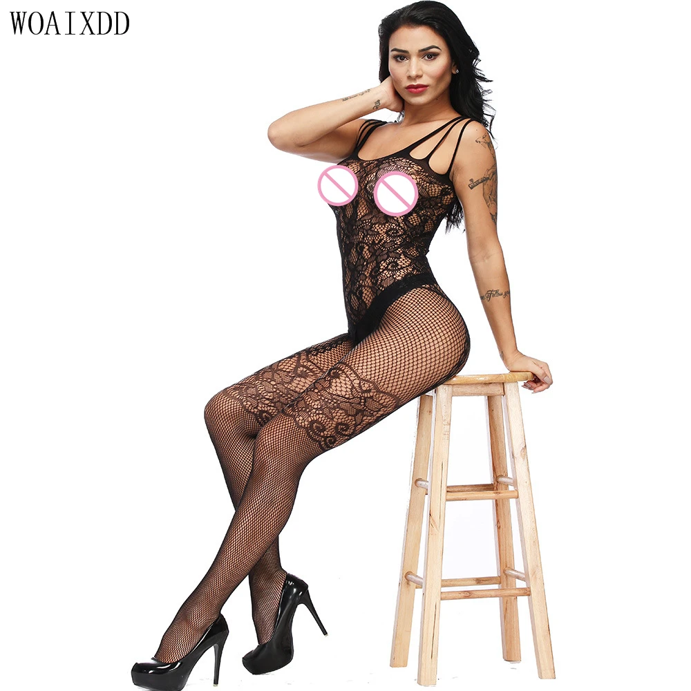 

Hot Erotic Fishnet Halter Backless Leopard Bodystocking Suit Babydoll Lingerie Lenceria Crotchless Latex Sexy Catsuit Wetlook