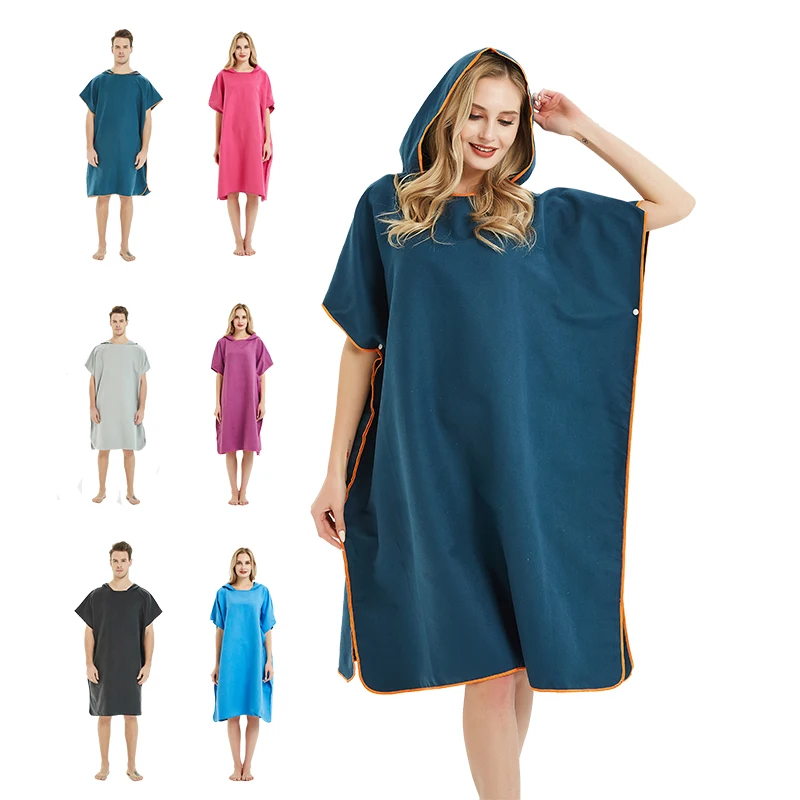 Poncho Towel Changing Bath Robe with Hood Swim Towels Color : F, Size : 60x110cm Lightweight Dry Robe Changing Robes Towel Poncho for Adults Outdoor Beach Swimming Surfing
