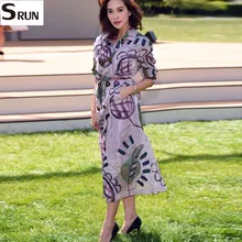 turn down collar double breasted long trench coat 2016 autumn high quality women’s coats 802