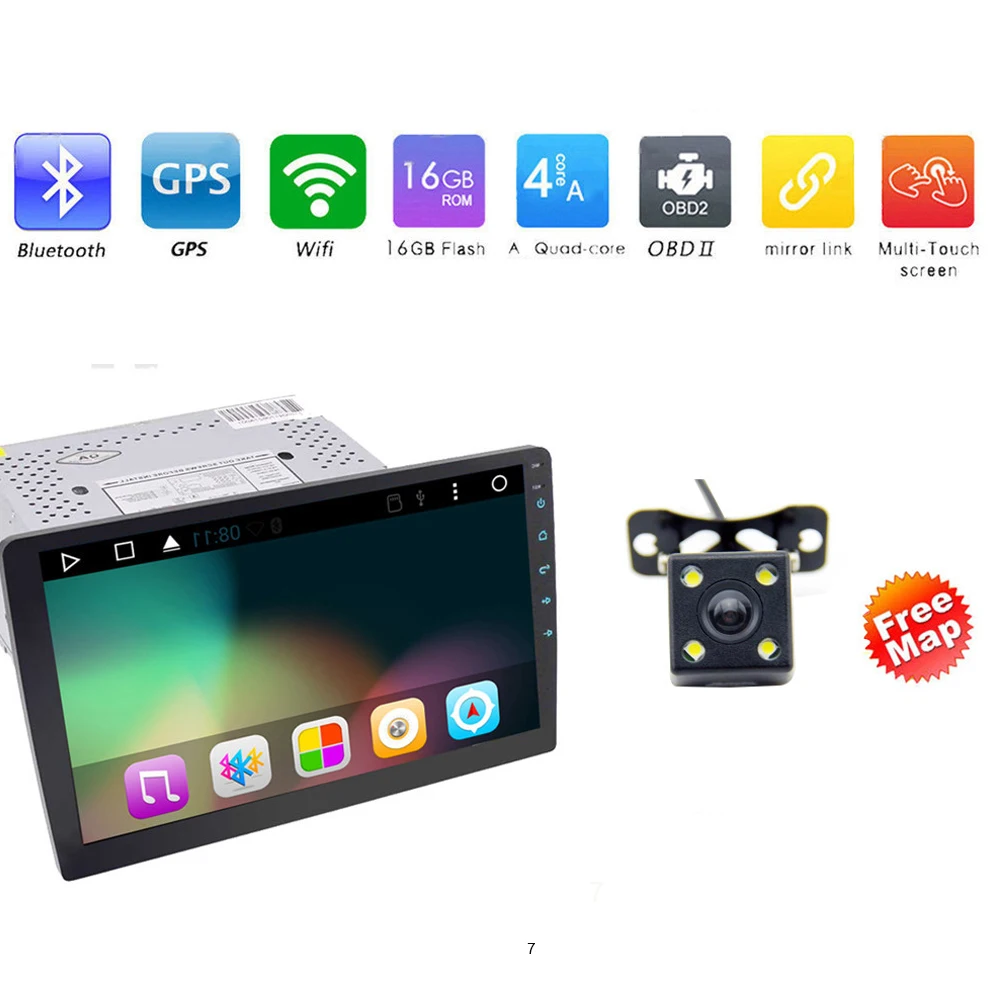 

10.1'' 2 Din Car Multimedia MP5 No DVD Player Universal Android 8.1 Car Radio Stereo GPS Navigation Bluetooth Wifi Auto Radio