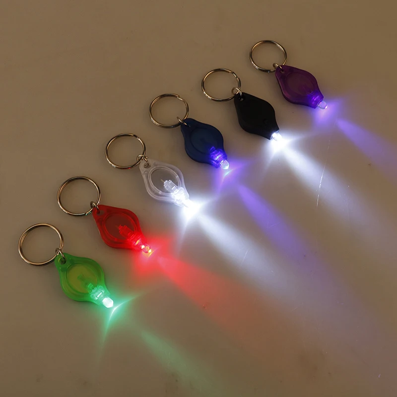 Protable Super Tiny Keychain Flashlight Smallest Bright Key Ring Light Torch