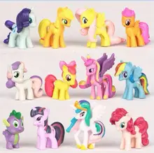 12 pc/conjunto fresco unicórnio cavalo animais pôneis brinquedos bebê infantil meninas brinquedos presente de aniversário